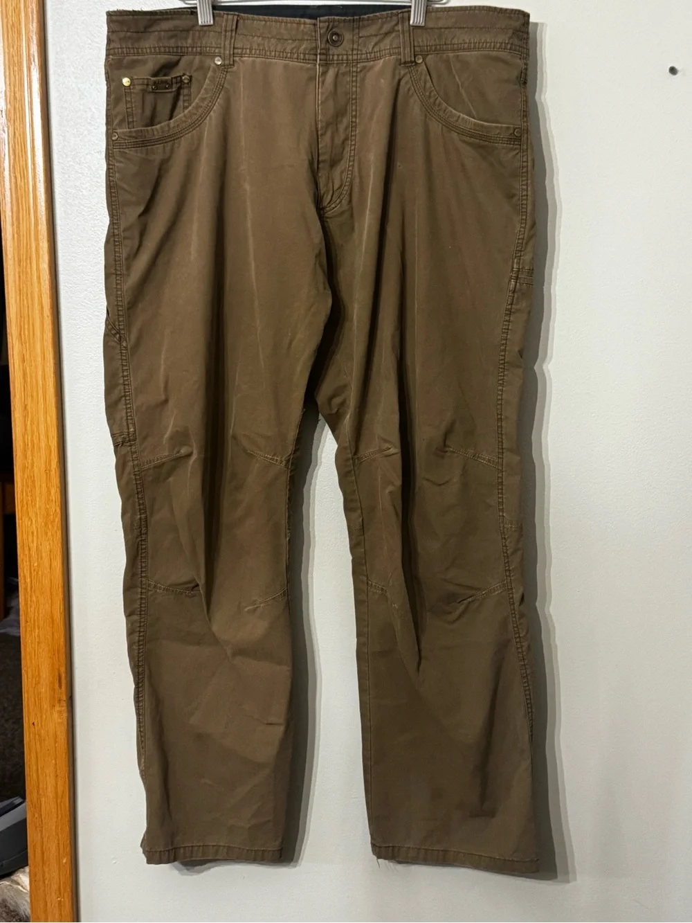 KUHL Revolver Pants Men 38x30 khakis Brown Hiking Outdoor Cargo Vintage Patina